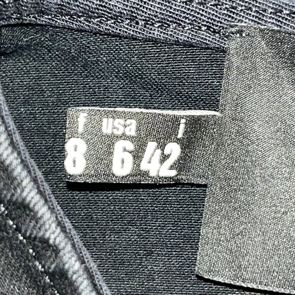 RARE LOVE MOSCHINO Sleeveless Black Denim with Sequin & Embroidered Patches - 6 - Picture 10 of 16